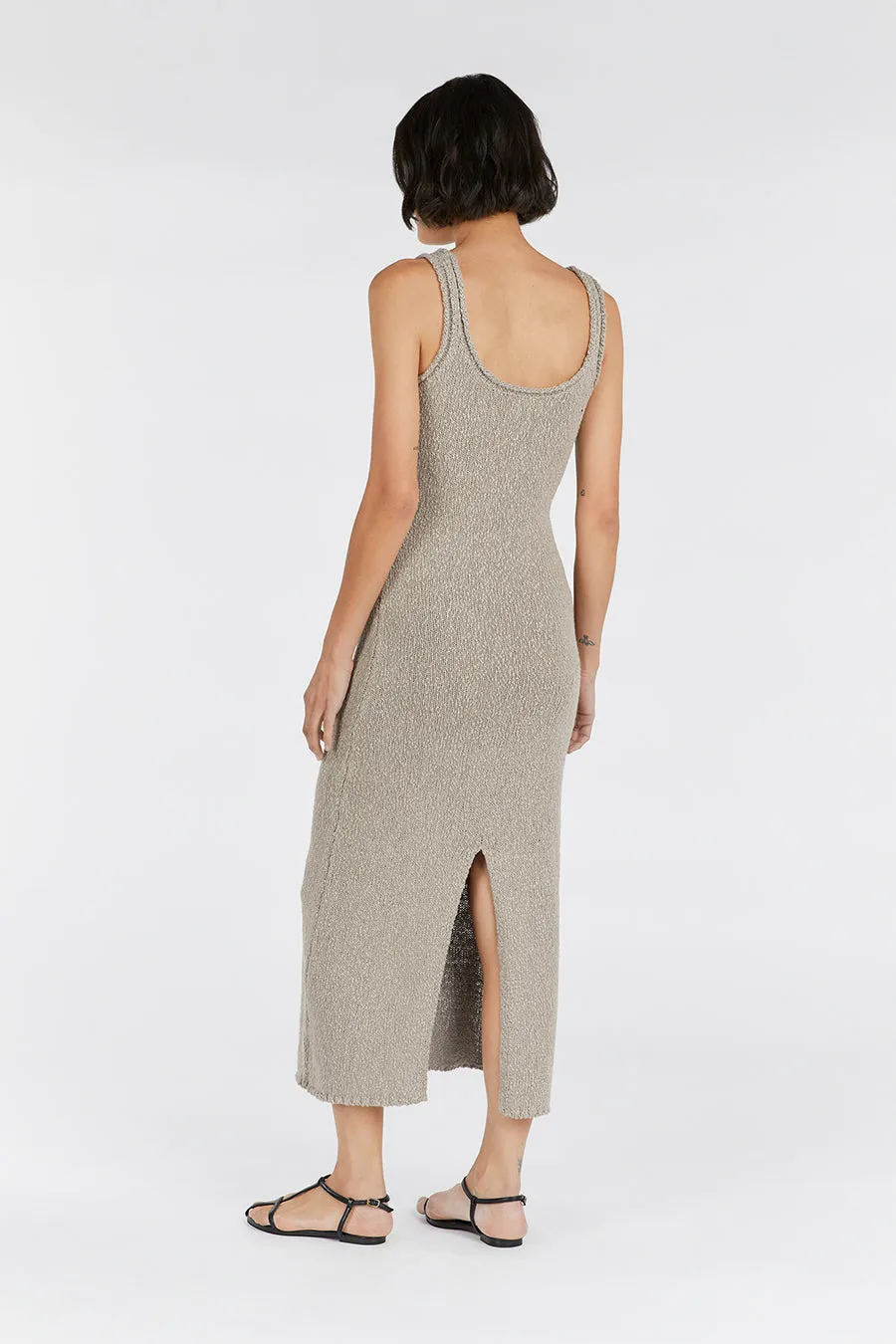 DION TAUPE BOUCLE MAXI DRESS sold by Dissh product image thumbnail 4