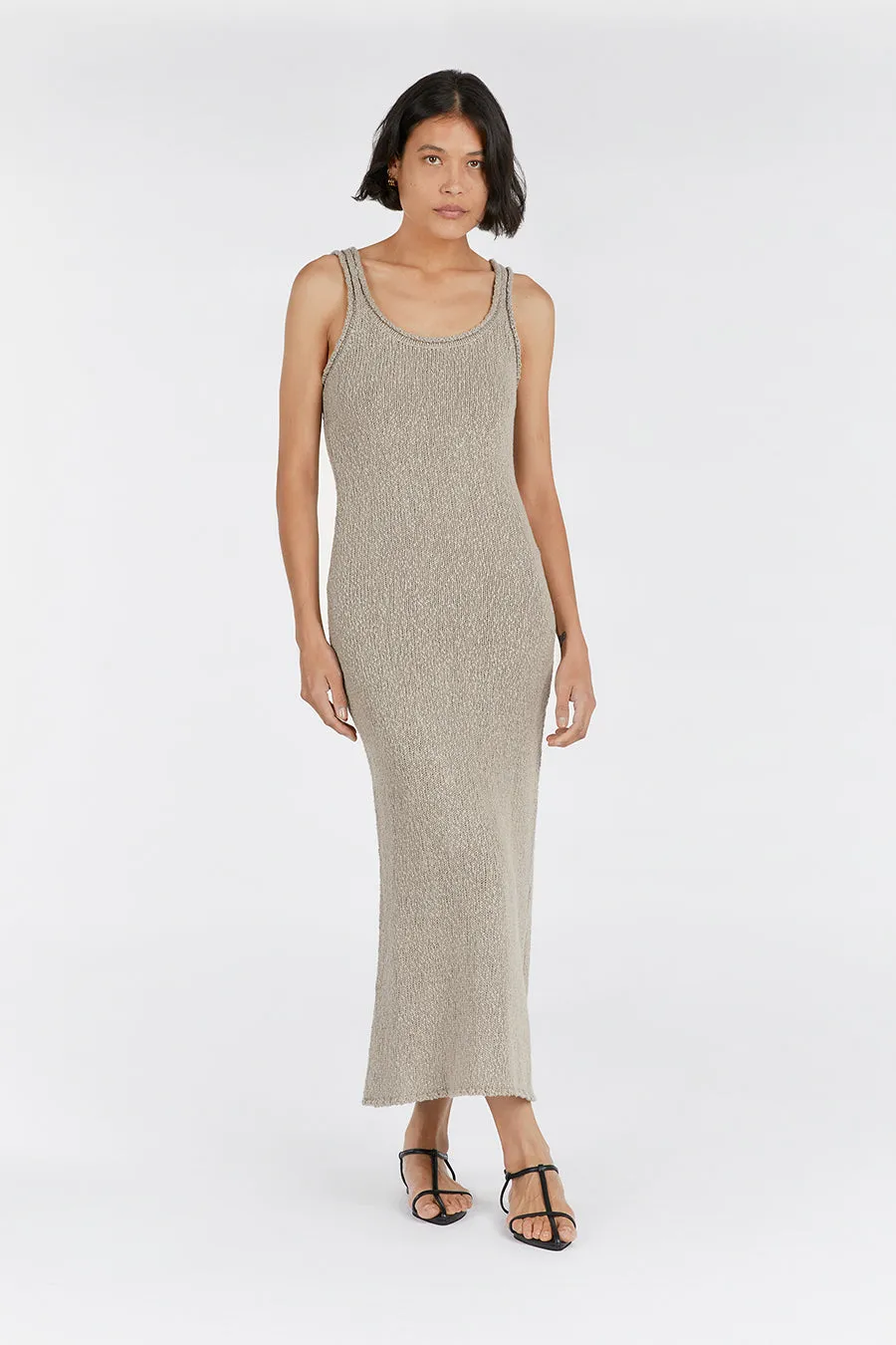 DION TAUPE BOUCLE MAXI DRESS sold by Dissh product image thumbnail 2