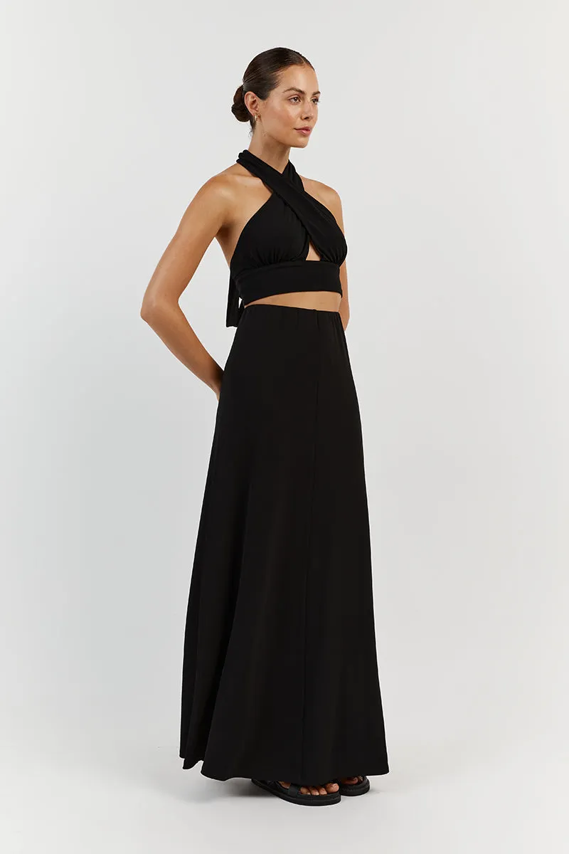 AMALFI BLACK ALINE MIDI SKIRT sold by Dissh product image thumbnail 4