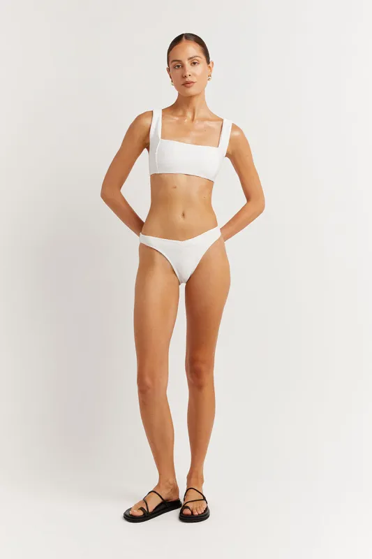 LOLA WHITE V WAIST BRIEF sold by Dissh