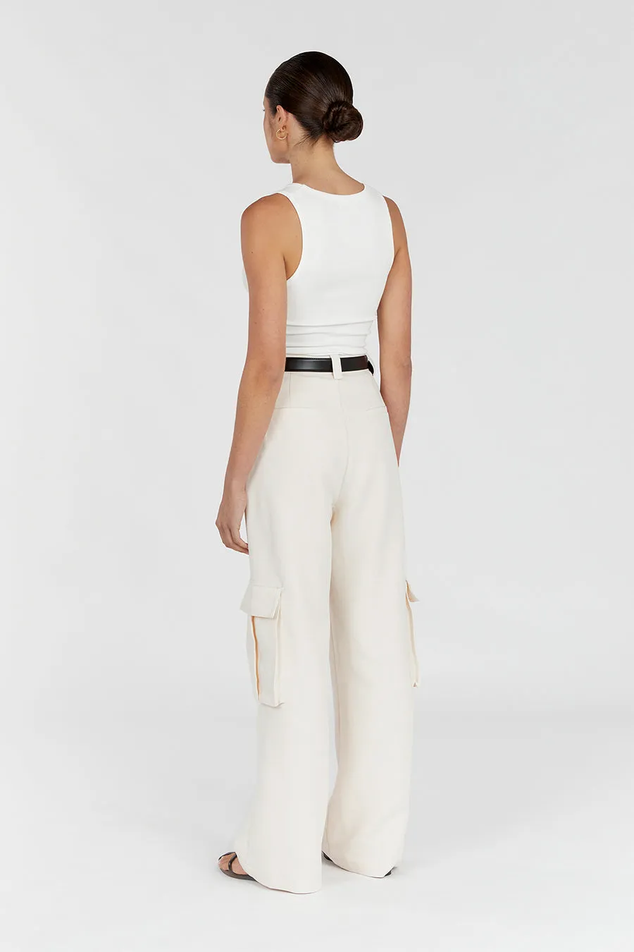 WILLA CREAM CARGO PANT sold by Dissh product image thumbnail 4