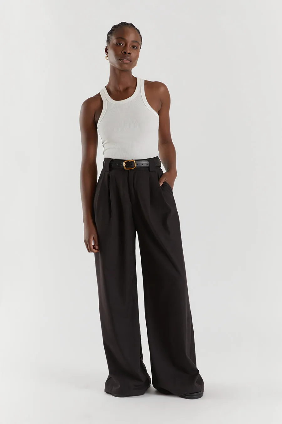 HARLEY BLACK WOOL BLEND PANT sold by Dissh product image thumbnail 2