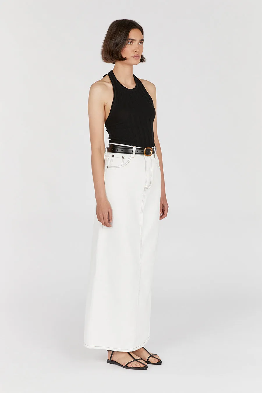 GOLDIE BLACK HALTER TOP sold by Dissh product image thumbnail 3