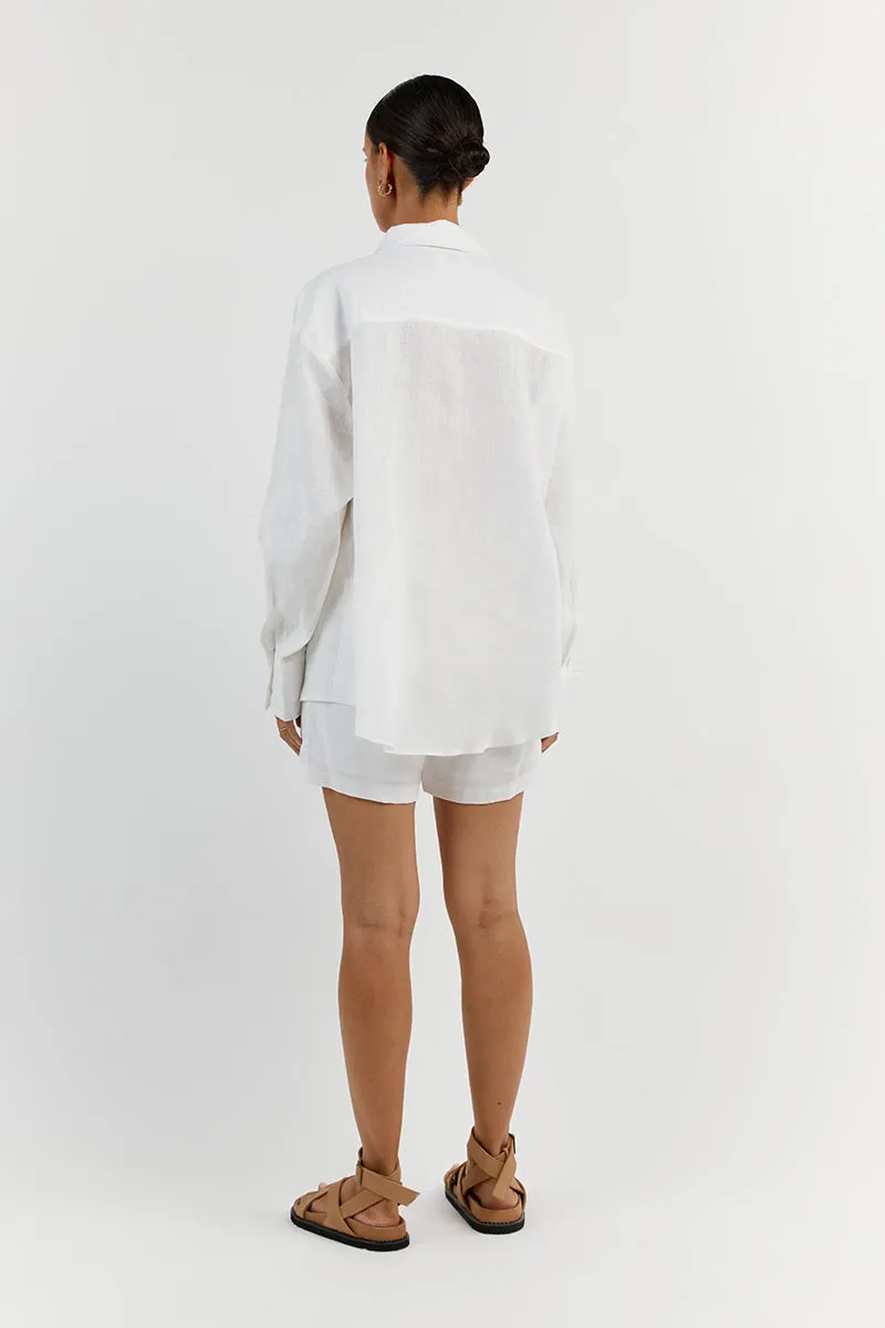HAZEL WHITE LINEN SHIRT sold by Dissh product image thumbnail 2