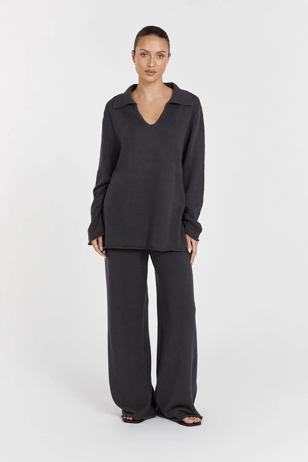 ALDER SLATE KNIT PANT sold by Dissh