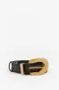 ALBURY BLACK LEATHER BELT sold by Dissh