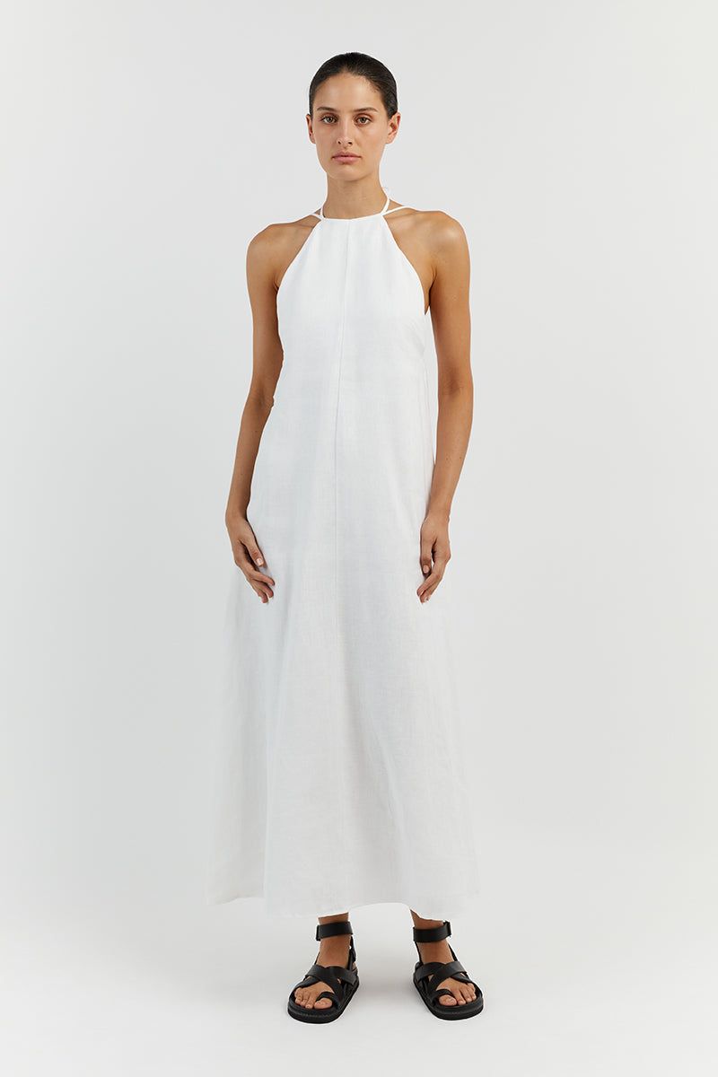 BREE WHITE LINEN MAXI DRESS sold by Dissh product image thumbnail 2