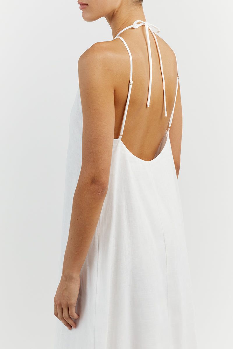 BREE WHITE LINEN MAXI DRESS sold by Dissh product image thumbnail 5