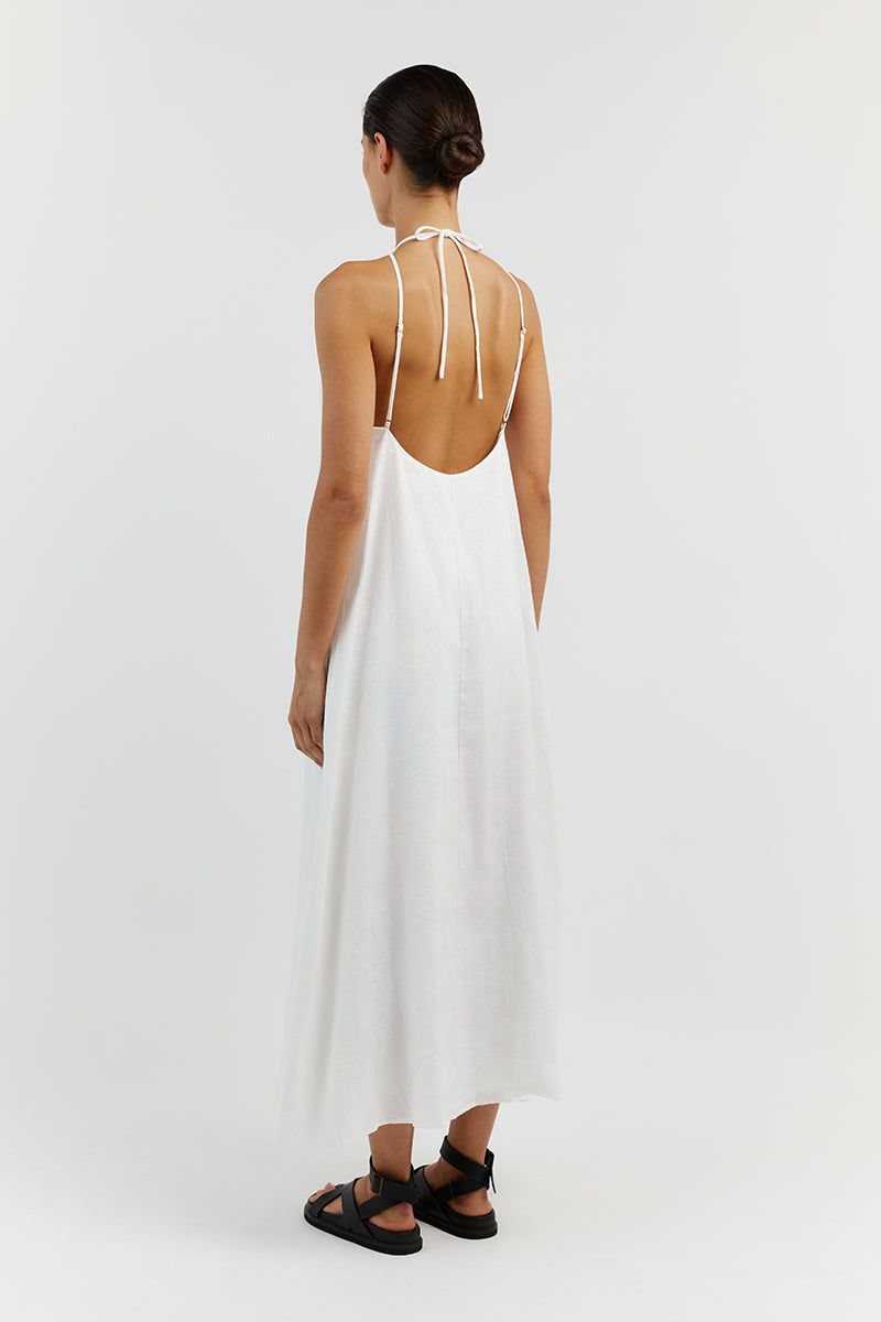 BREE WHITE LINEN MAXI DRESS sold by Dissh product image thumbnail 4