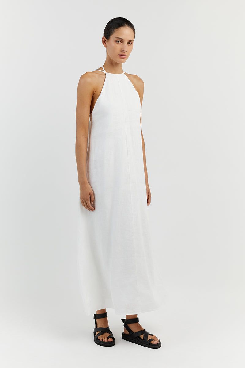 BREE WHITE LINEN MAXI DRESS sold by Dissh product image thumbnail 3