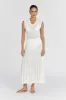 ASTRID OFF WHITE SCOOP MIDI DRESS sold by Dissh