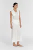 ASTRID OFF WHITE SCOOP MIDI DRESS sold by Dissh