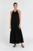 ARI BLACK LINEN HALTER MAXI DRESS sold by Dissh