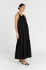 ARI BLACK LINEN HALTER MAXI DRESS sold by Dissh