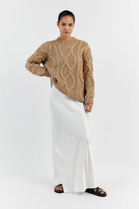 ELLIS OAT CABLE KNIT JUMPER sold by Dissh