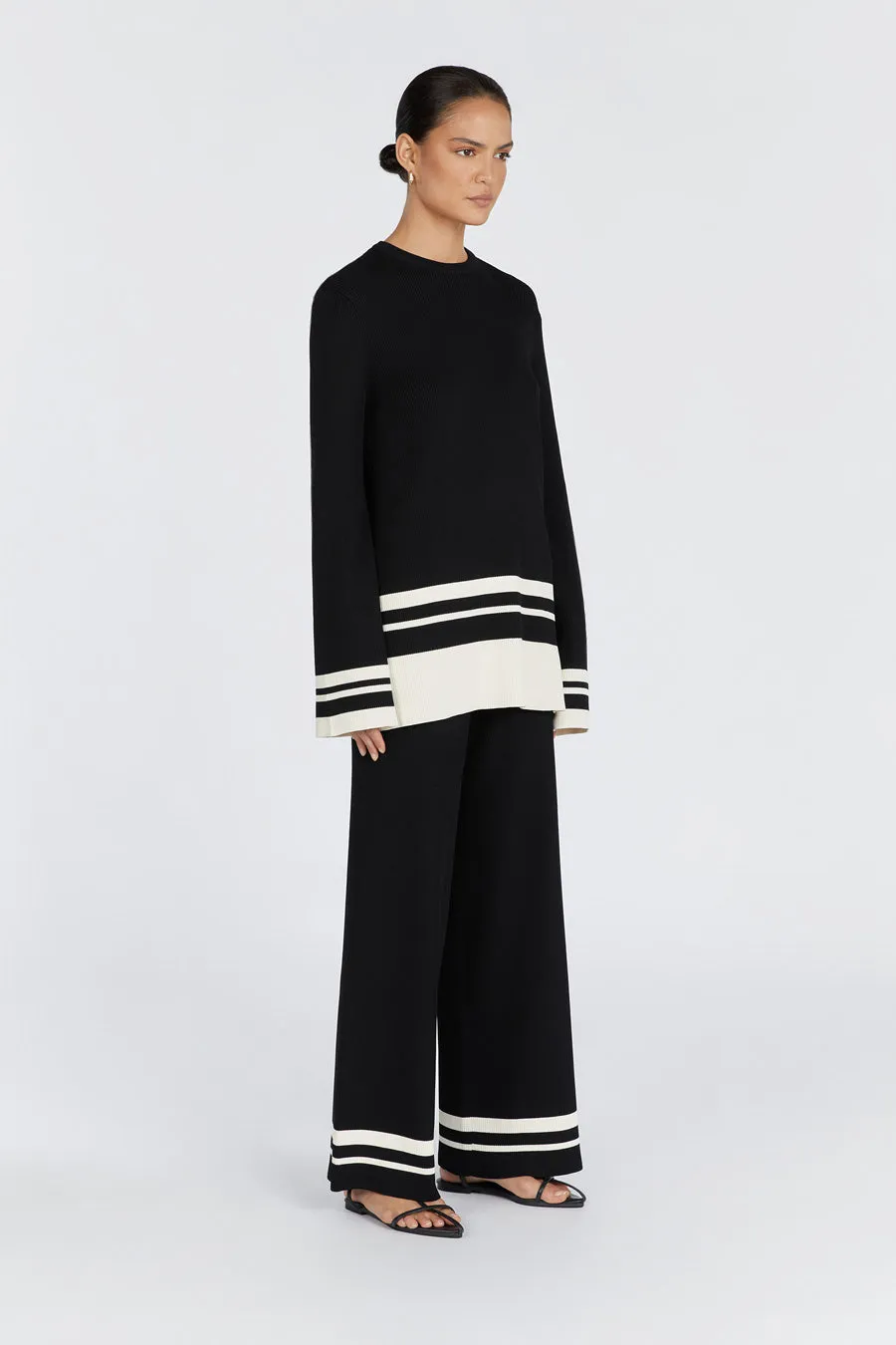 MADISON BLACK CONTRAST PANT sold by Dissh product image thumbnail 3