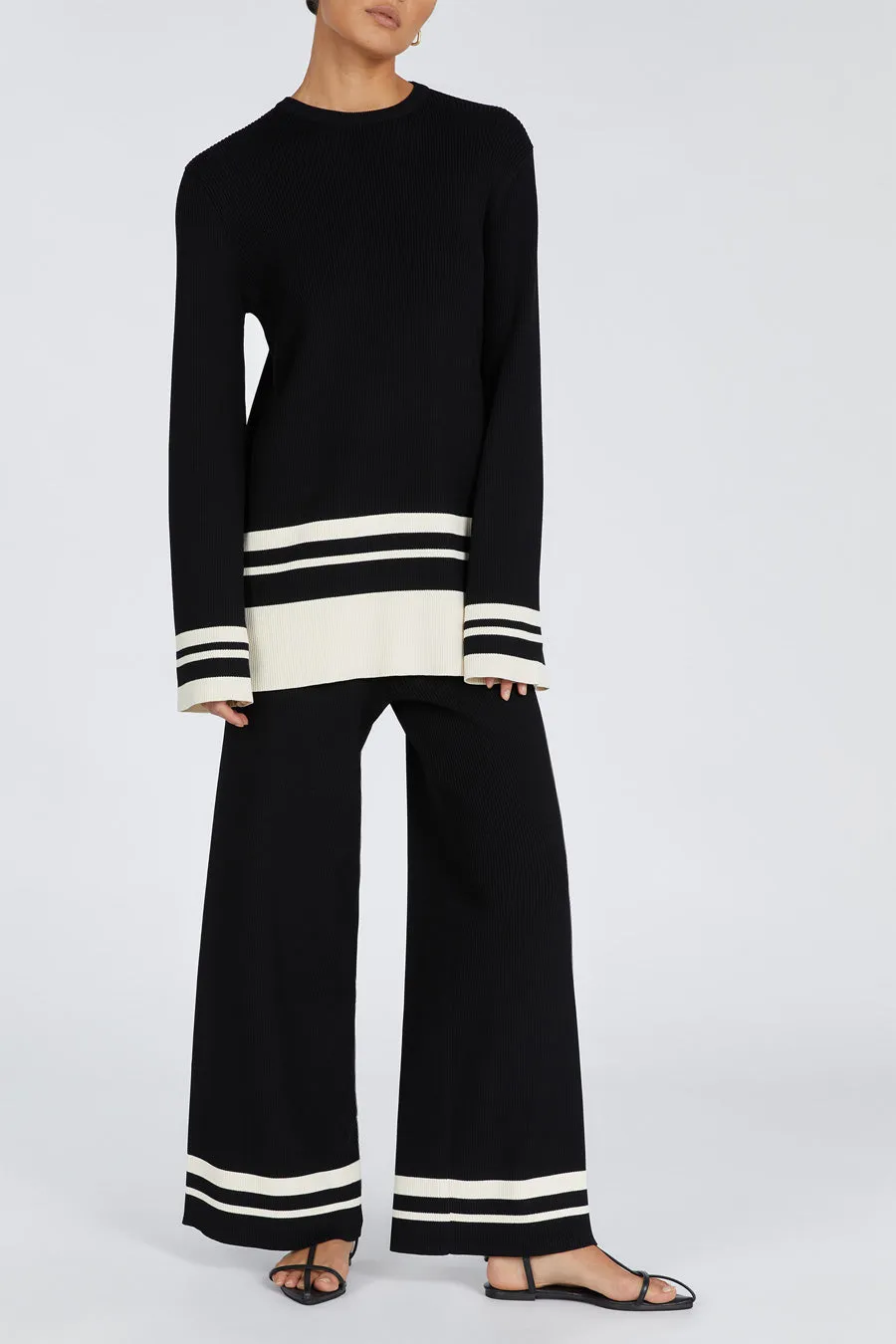 MADISON BLACK CONTRAST PANT sold by Dissh product image thumbnail 2