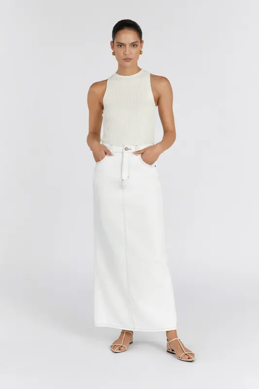ANDERS CREAM KNIT TANK sold by Dissh