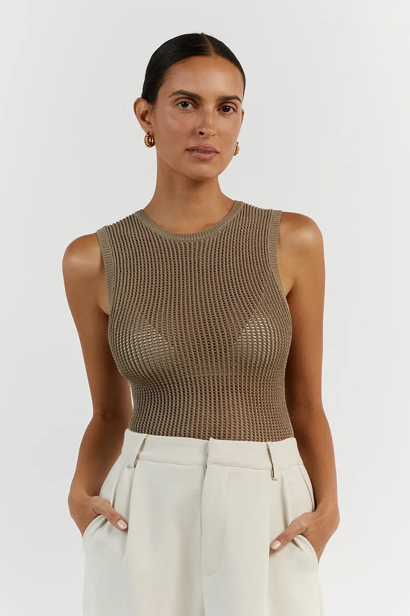 OPHELIA MOSS CROCHET TANK sold by Dissh product image thumbnail 4