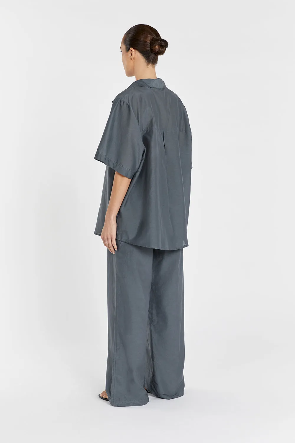 JASPER TEAL SILK COTTON SHIRT sold by Dissh product image thumbnail 4