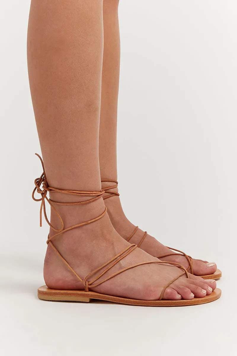 MARIA FARRO AELIA NATURAL SANDAL sold by Dissh