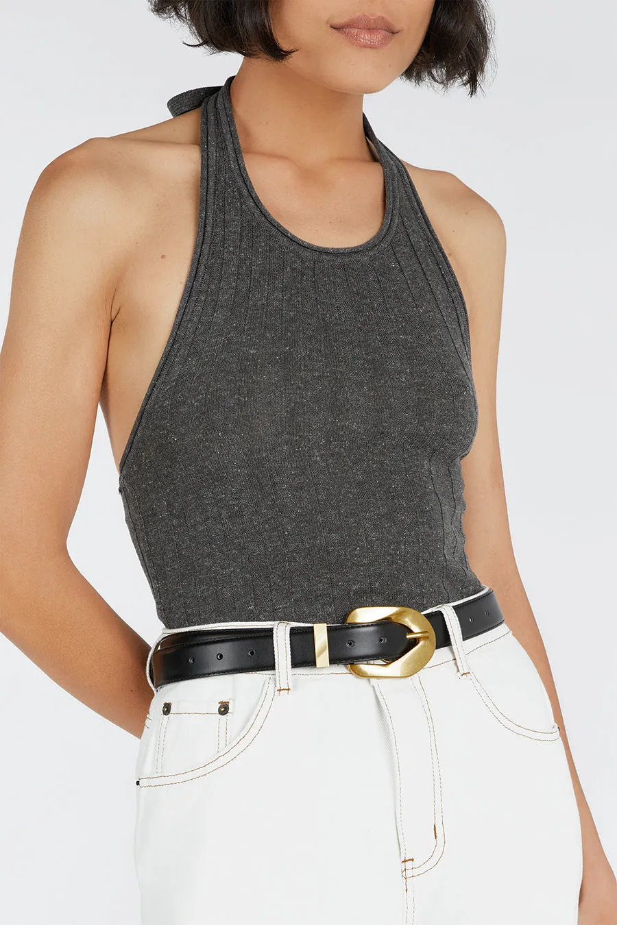 GOLDIE SLATE MARLE HALTER TOP sold by Dissh product image thumbnail 5