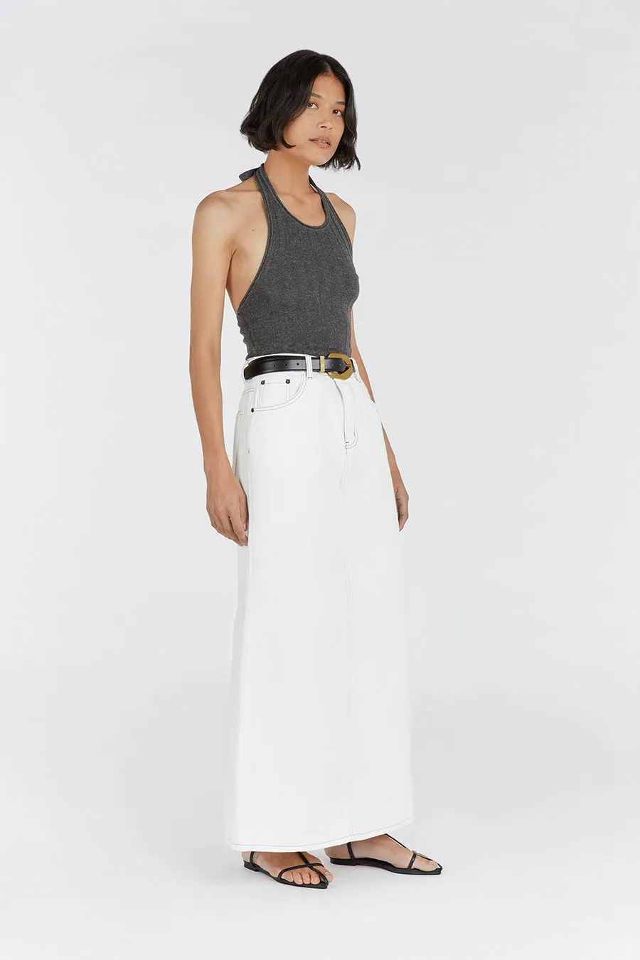 GOLDIE SLATE MARLE HALTER TOP sold by Dissh product image thumbnail 3