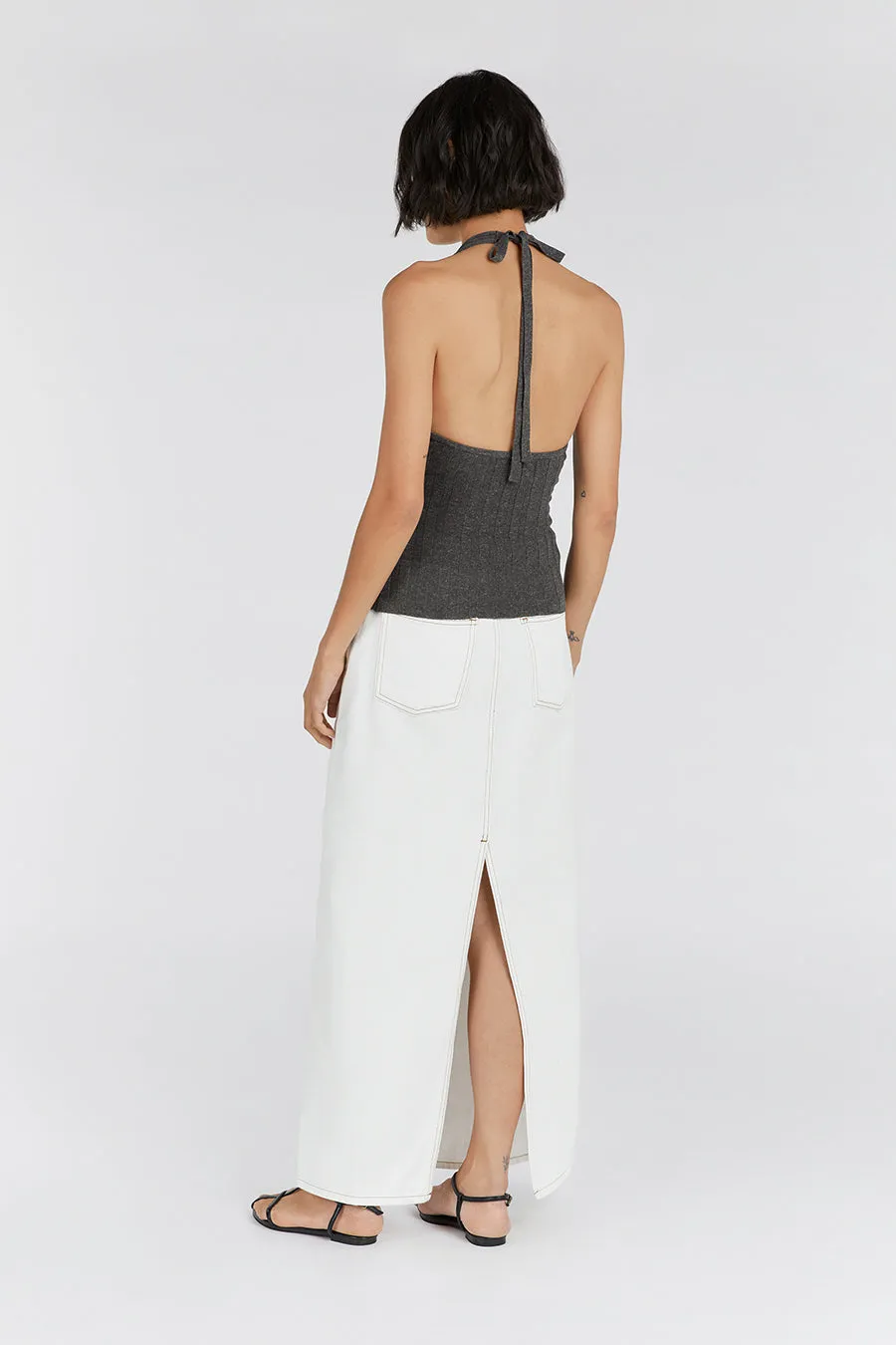 GOLDIE SLATE MARLE HALTER TOP sold by Dissh product image thumbnail 4