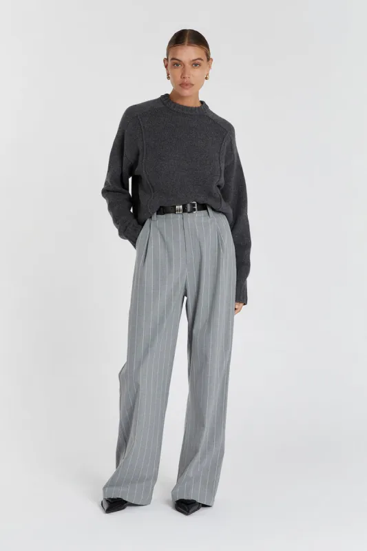 OTIS CHARCOAL KNIT JUMPER sold by Dissh