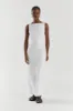 TYLA WHITE LINEN MIDI DRESS sold by Dissh