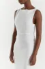 TYLA WHITE LINEN MIDI DRESS sold by Dissh