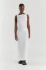 TYLA WHITE LINEN MIDI DRESS sold by Dissh
