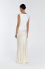 CHARLI CREAM SATIN MAXI SKIRT sold by Dissh