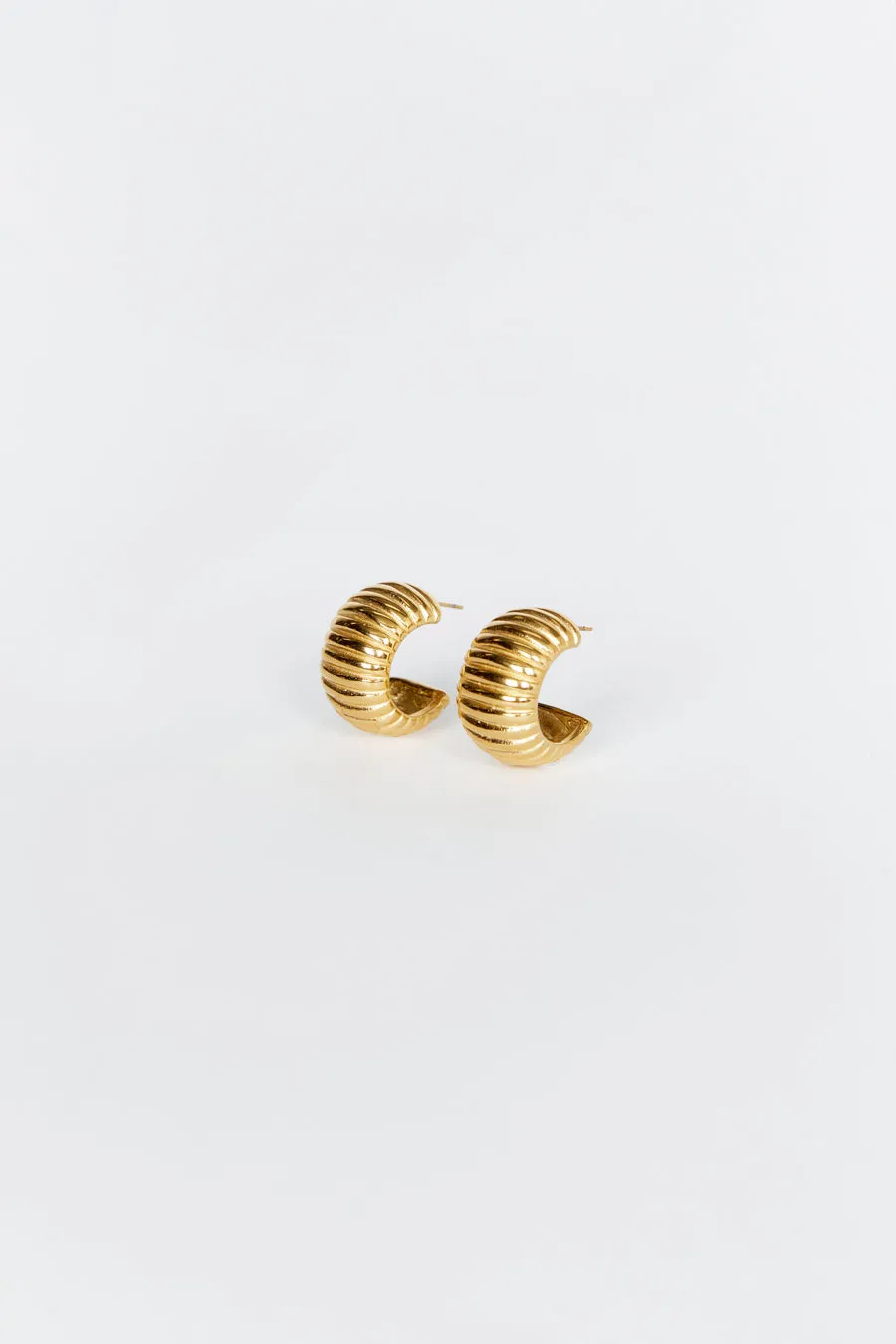 CENDRE FRANKIE GOLD HOOP EARRINGS sold by Dissh