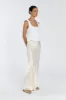 CHARLI CREAM SATIN MAXI SKIRT sold by Dissh