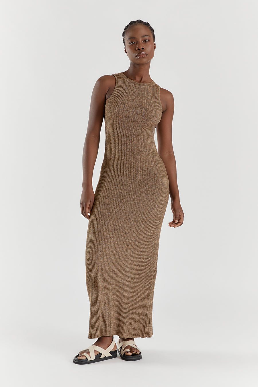 ZANTHE CHOC MARLE KNIT MAXI DRESS sold by Dissh product image thumbnail 2