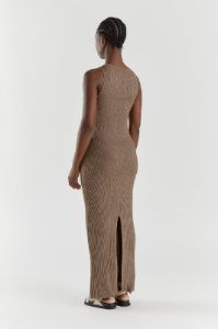 ZANTHE CHOC MARLE KNIT MAXI DRESS sold by Dissh