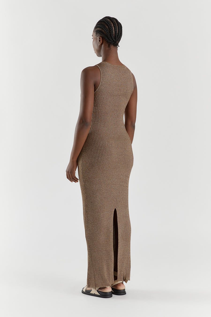 ZANTHE CHOC MARLE KNIT MAXI DRESS sold by Dissh product image thumbnail 4