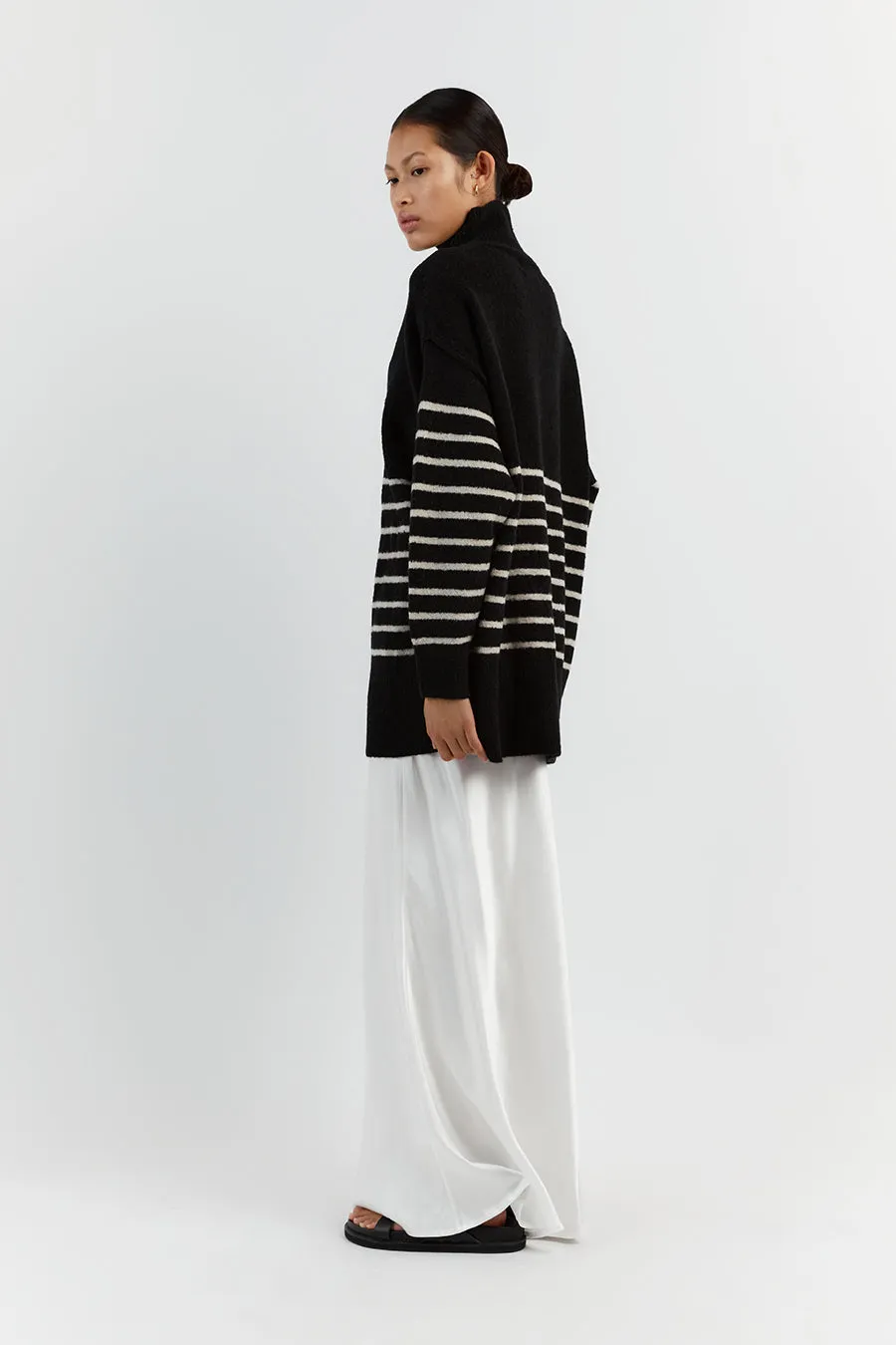 BROOKLYN BLACK/STONE STRIPE JUMPER sold by Dissh product image thumbnail 4