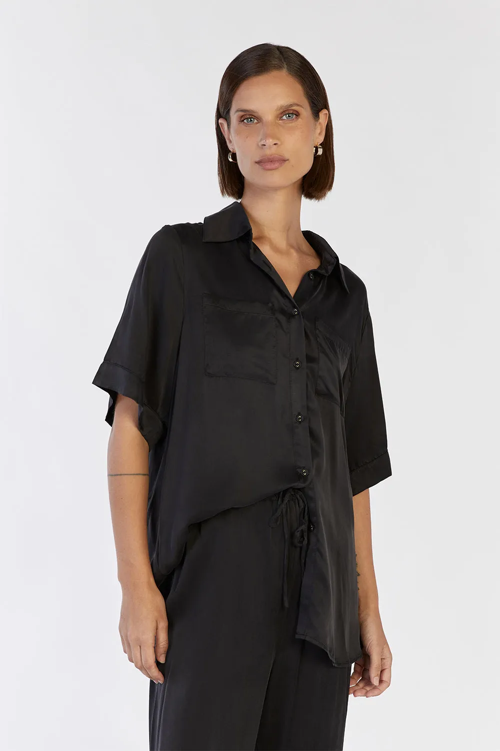 EVANS BLACK SILK VACATION SHIRT sold by Dissh product image thumbnail 2