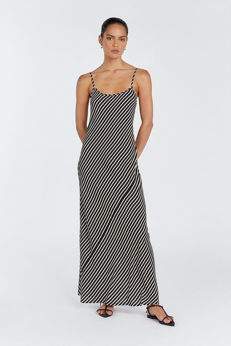 RORY STRIPE SCOOP MAXI DRESS sold by Dissh