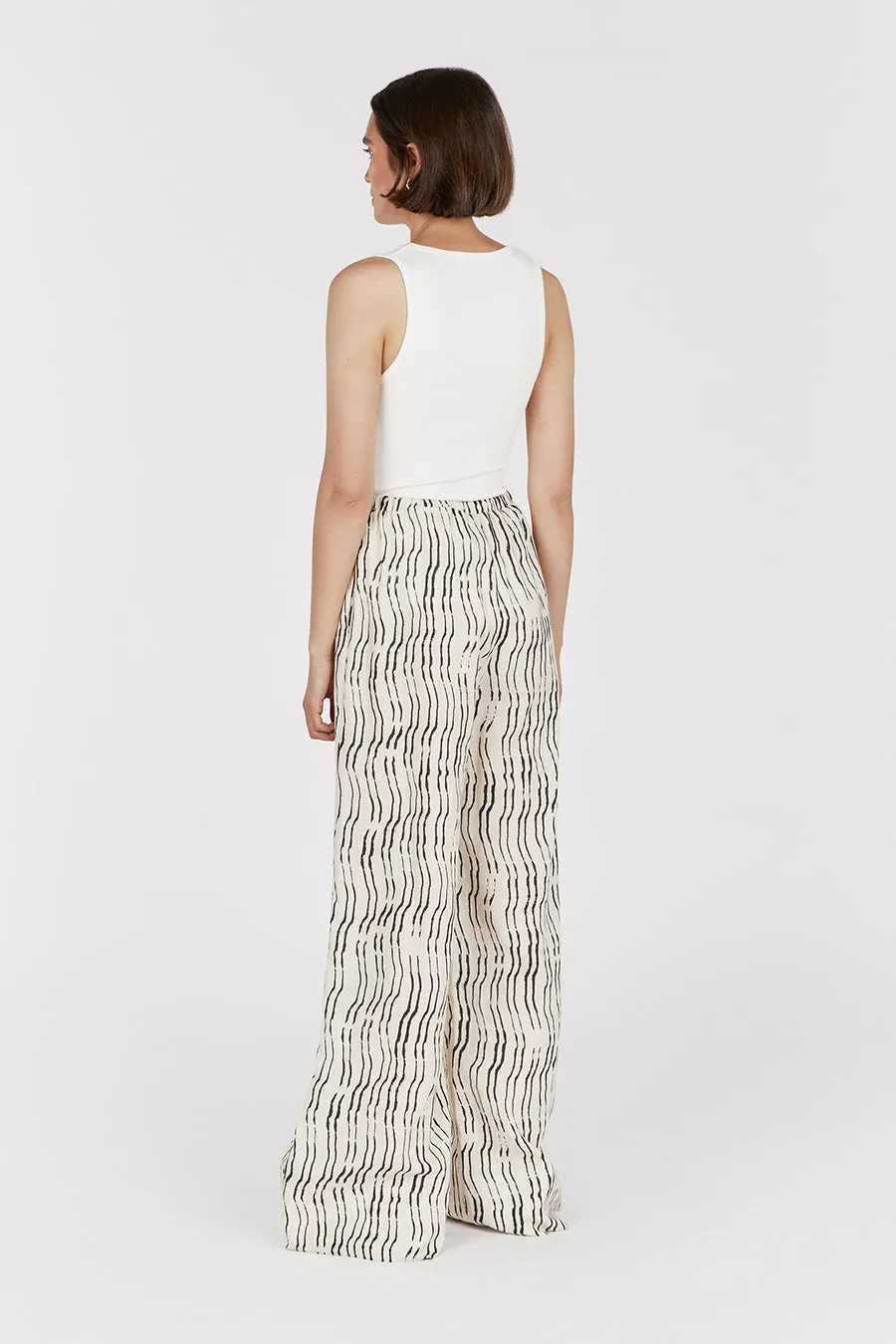 CLAIR CREAM STRIPE LINEN PANT sold by Dissh product image thumbnail 4