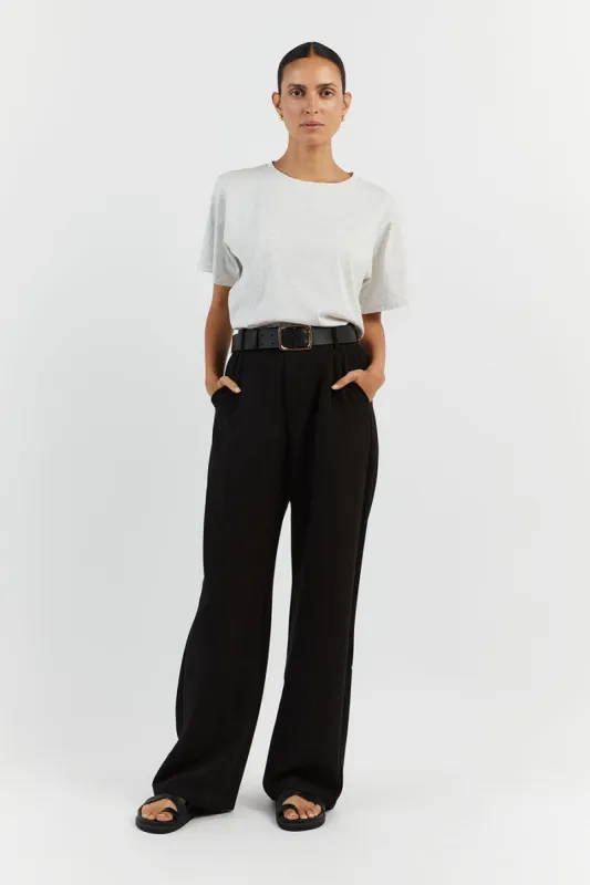 CHARLOTTE GREY MARLE CREW NECK TEE sold by Dissh