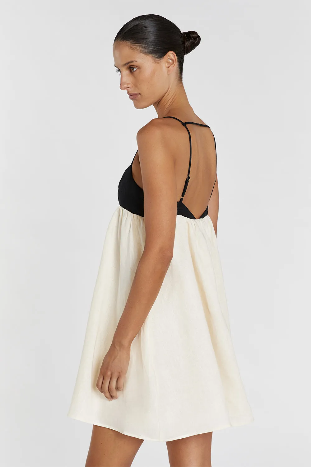 ELENA BUTTERMILK LINEN MINI DRESS sold by Dissh product image thumbnail 2