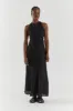 ROSE BLACK LINEN MAXI DRESS sold by Dissh