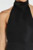 VERA BLACK LINEN MINI DRESS sold by Dissh