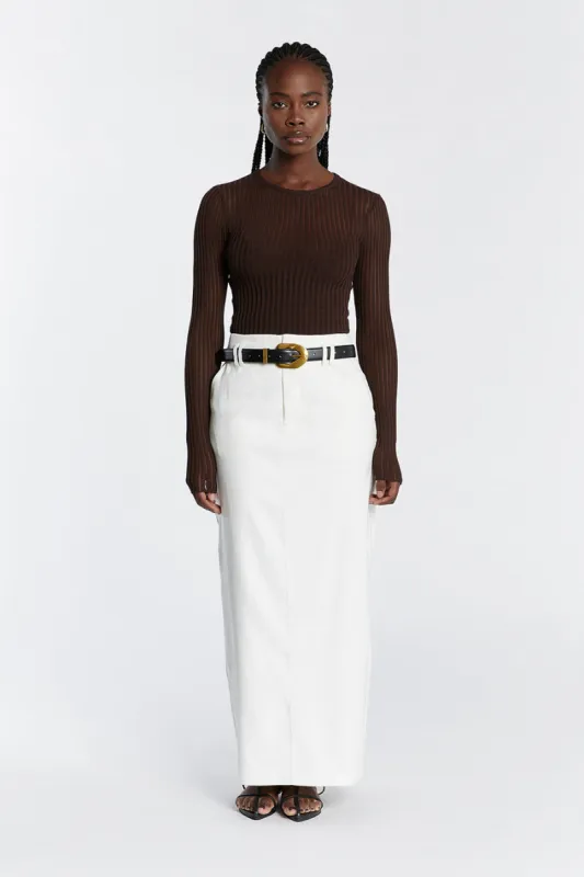 JOVIE CHOC LONG SLEEVE TOP sold by Dissh