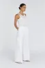 INGRID WHITE LINEN CARGO PANT sold by Dissh