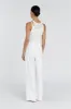 INGRID WHITE LINEN CARGO PANT sold by Dissh