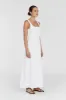 SHANNON WHITE LINEN MIDI DRESS sold by Dissh